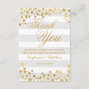Elegante Moderne Imitate Gold Spritzer und Streife Dankeskarte
