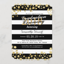 Elegante Moderne Imitate Gold Spritzer und Streife Einladung