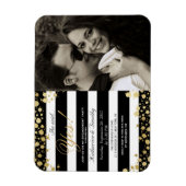 Elegante Moderne Imitate Gold Spritzer und Streife Magnet (Vertikal)