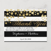 Elegante Moderne Imitate Gold Spritzer und Streife Postkarte (Vorderseite)