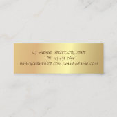 Elegante Moderne,Imitate Gold,Streifen Mini Visitenkarte (Rückseite)