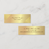 Elegante Moderne,Imitate Gold,Streifen Mini Visitenkarte (Vorne/Hinten)