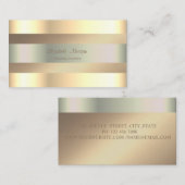 Elegante, moderne,Imitate Gold Streifen Visitenkarte (Vorne/Hinten)