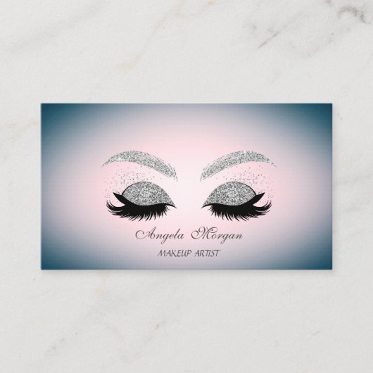 Elegante Moderne Imitate mit Beruflichem Glitzer L Visitenkarte (Vorderseite)