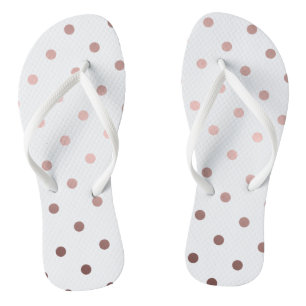 elegante, moderne Imitate Rose Goldpolka Punkte Badesandalen