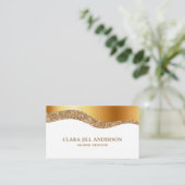 Elegante moderne Imitats Gold Standard Business Ca Visitenkarte (Stehend Vorderseite)