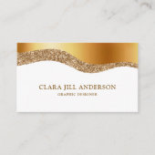 Elegante moderne Imitats Gold Standard Business Ca Visitenkarte (Vorderseite)