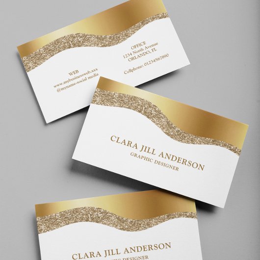 Elegante moderne Imitats Gold Standard Business Ca Visitenkarte