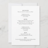 Elegante Moderne in einem Budget Hochzeit Einladung (Rückseite)