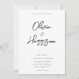 Elegante Moderne in einem Budget Hochzeit Einladung