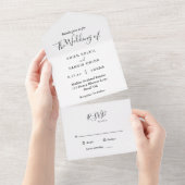 Elegante Moderne in einer Hochzeitsfeier All In One Einladung (Abreißen)