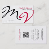 Elegante/moderne Innenarchitektur-Visitenkarten Visitenkarte (Vorne/Hinten)