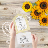 Elegante moderne islamische GOLD AND WHITE Hochzei All In One Einladung