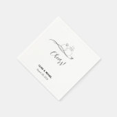 Elegante moderne jubelnde Schrift minimalistisch Serviette (Ecke)