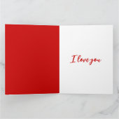 Elegante Moderne Jubiläumsrotes Herz - Wallis Karte (Innenseite)