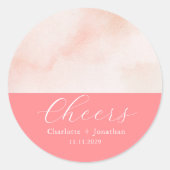 Elegante moderne Juers Drehbuch minimalistische Ho Runder Aufkleber (Vorderseite)