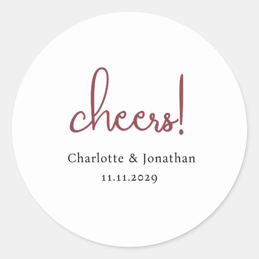 Elegante moderne Juers Drehbuch minimalistische Ho Runder Aufkleber (Vorderseite)