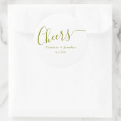 Elegante moderne Juers Drehbuch minimalistische Ho Runder Aufkleber (Tasche)