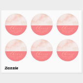 Elegante moderne Juers Drehbuch minimalistische Ho Runder Aufkleber (Blatt)