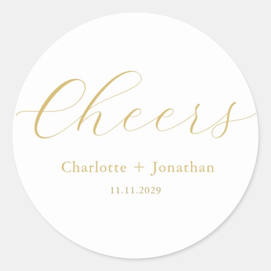 Elegante moderne Juers Drehbuch minimalistische Ho Runder Aufkleber (Vorderseite)