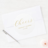 Elegante moderne Juers Drehbuch minimalistische Ho Runder Aufkleber (Umschlag)