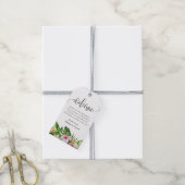 Elegante Moderne Kalligrafie Blumenzwiebeln Willko Geschenkanhänger (Mit Garn)