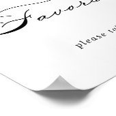 Elegante moderne Kalligrafie - Favoriten-Zeichen Poster (Ecke)