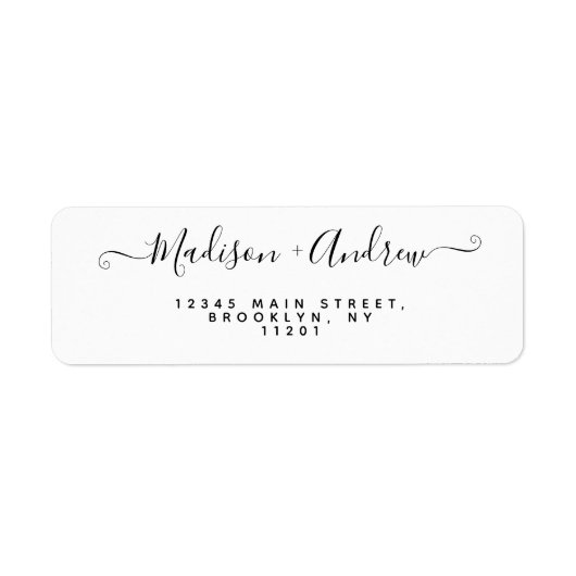 Elegante moderne Kalligrafie Script Black Wedding (Vorne)