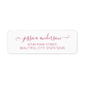Elegante moderne Kalligrafie Script Burgundy Red (Vorne)
