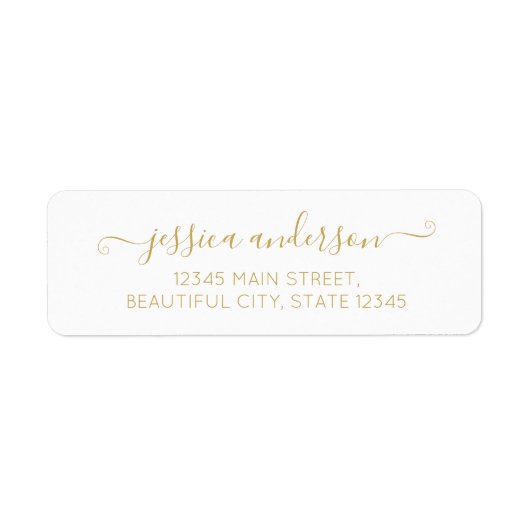 Elegante moderne Kalligrafie Script Classic Gold (Vorne)