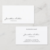 Elegante moderne Kalligrafie Script Cool sauber Sc Visitenkarte (Vorne/Hinten)