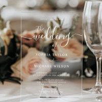 Elegante moderne Kalligrafie Weiße Hochzeit