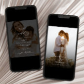 Elegante moderne Kalligraphie 2-Foto Hochzeit Einladung