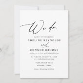 Elegante moderne Kalligraphie, die wir Hochzeit ma Einladung (Vorderseite)