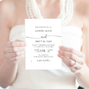 Elegante moderne Kalligraphie Minimalistische Hoch Einladung