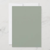 Elegante Moderne Kalligraphie Sage Green Wedding Einladung (Rückseite)