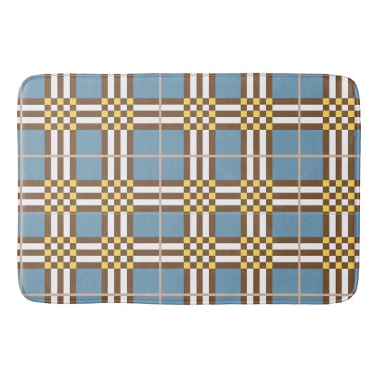 Elegante moderne Karierte Badematte (Vorderseite)