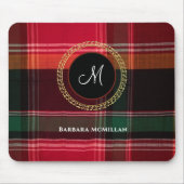 Elegante Moderne Karierte Madras Persönliche Gesta Mousepad (Vorne)