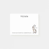 Elegante moderne Katze, Katzenmutter, lustig perso Post-it Klebezettel (Vorderseite)