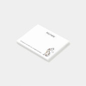 Elegante moderne Katze, Katzenmutter, lustig perso Post-it Klebezettel (angewinkelt)