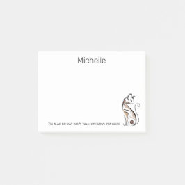 Elegante Moderne Kitty, Cat Mama, Funny Personalis Post-it Klebezettel