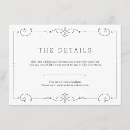 Elegante moderne Klassik Hochzeitskarte Begleitkarte