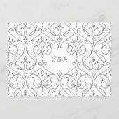 Elegante moderne Klassik Hochzeitskarte Begleitkarte (Rückseite)