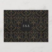 Elegante moderne Klassik Hochzeitskarte Begleitkarte (Rückseite)