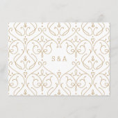 Elegante moderne Klassik Hochzeitskarte Begleitkarte (Rückseite)