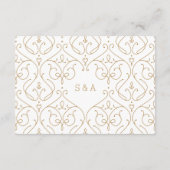 Elegante moderne klassische Hochzeitskarte Begleitkarte (Rückseite)