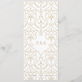 Elegante moderne klassische Klassik Hochzeitskarte Menükarte (Rückseite)