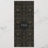 Elegante moderne klassische Klassik Hochzeitskarte Menükarte (Rückseite)