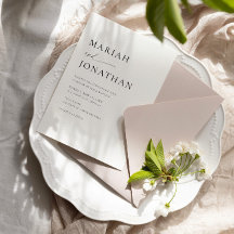 Elegante Moderne klassische Minimalistische Hochze