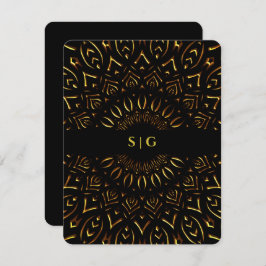 Elegante moderne, klassische RSVP-Karte in Schwarz RSVP Karte